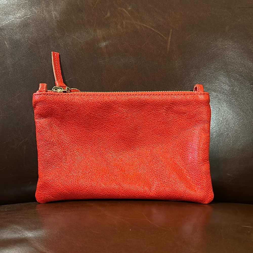 Clare V Red Leather Pouch